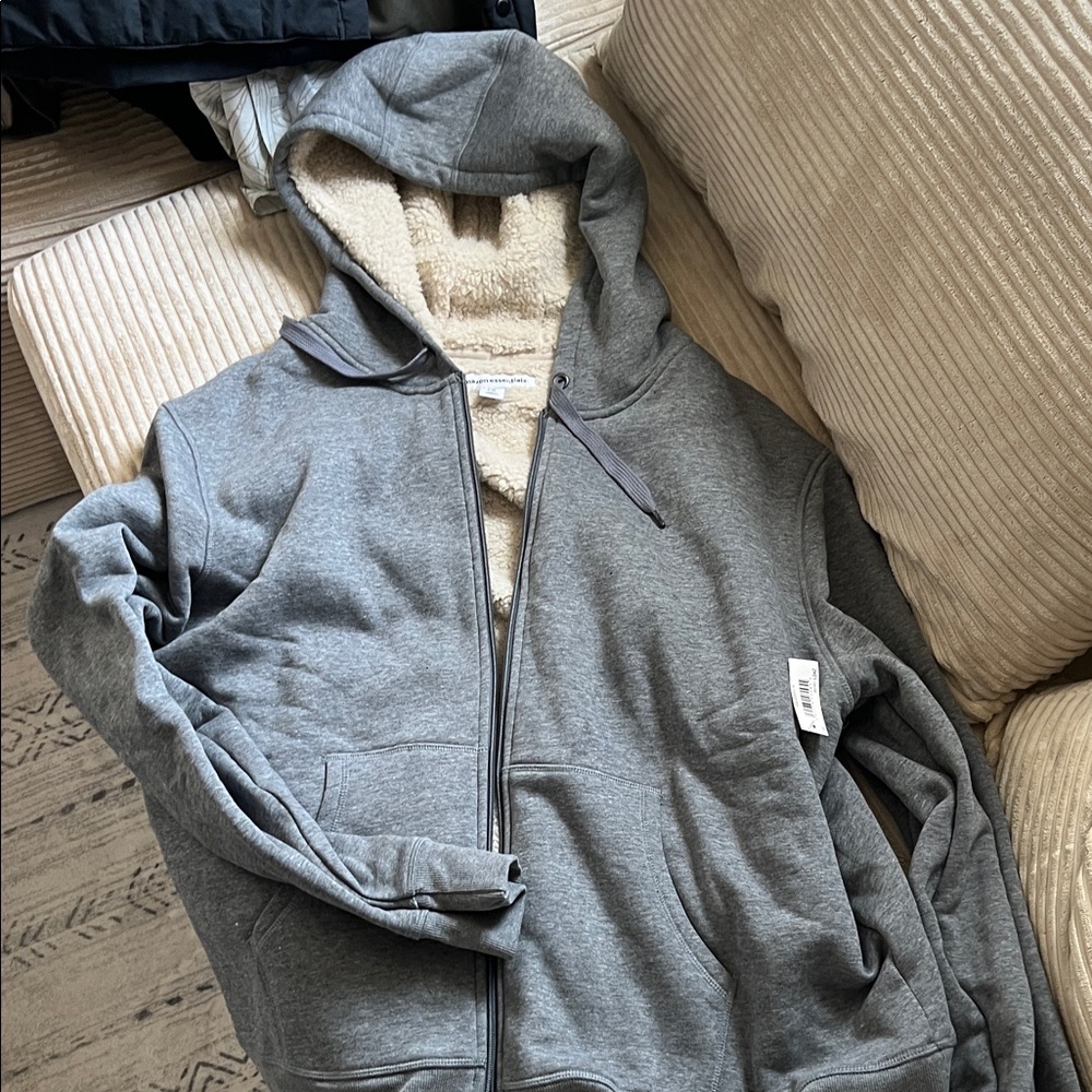 Amazon Essentials Gray Zip-Up Men's Sweater